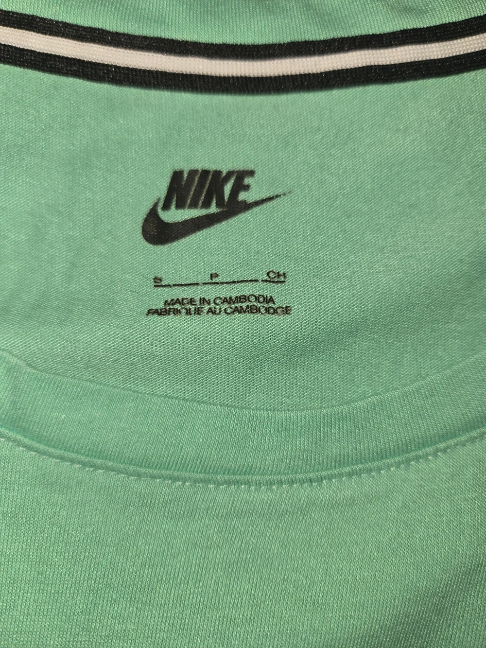 Nike Women's Mint Green Tank with White Outline Logo